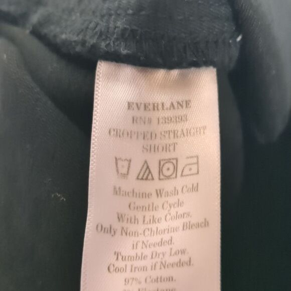 Everlane Black Straight CroppeHigh Waist Pants, Size 0 Short, Minimalist - Picture 6 of 7